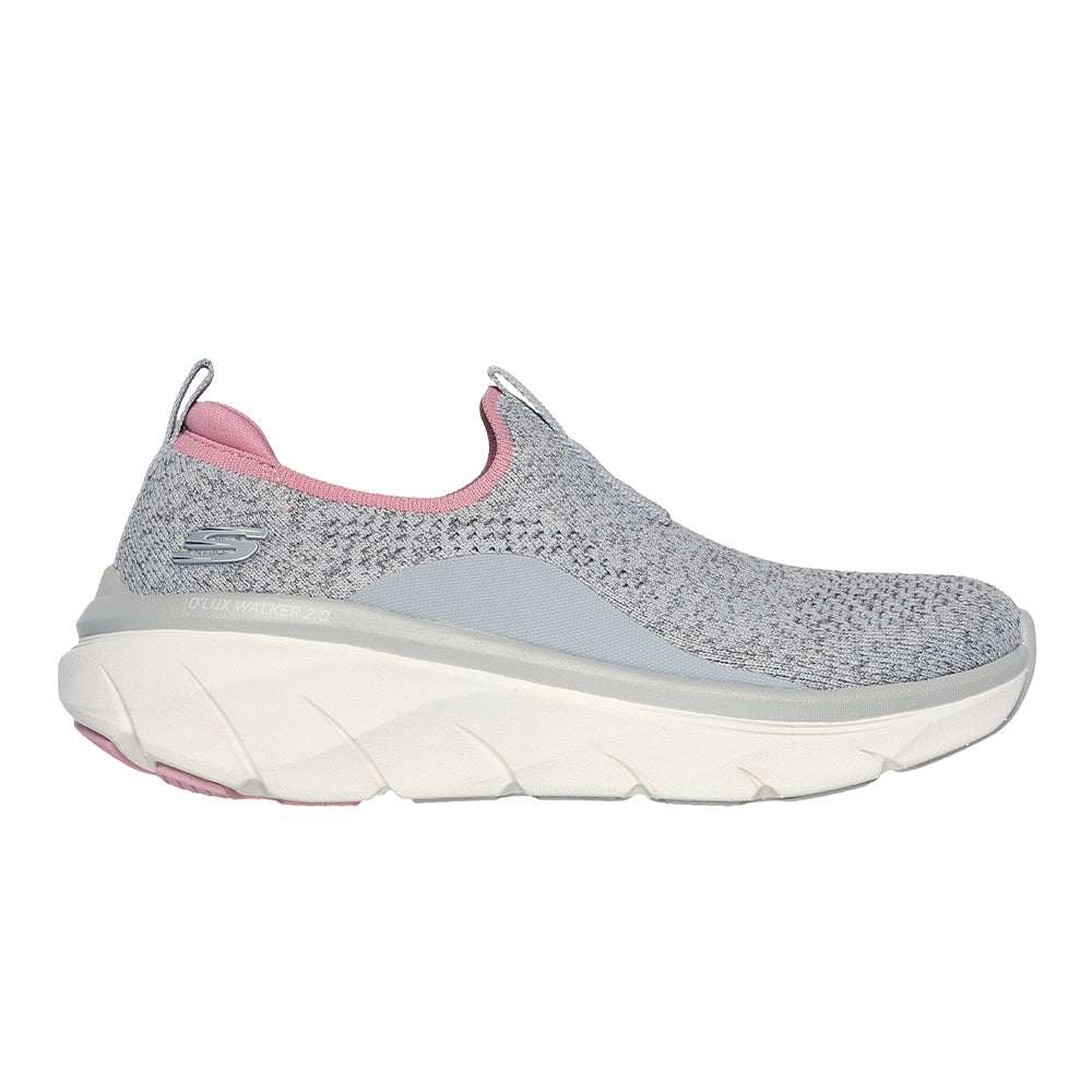 Tenis Mujer Skechers Dlux Walker - Gris-Rosado