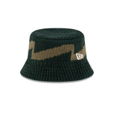 New Era Knit Pattern Dark Green Bucket
