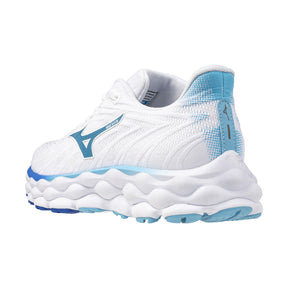 Tenis Mizuno Mujeres Wave Sky 8  White-Mercury Blue
