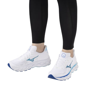Tenis Mizuno Mujeres Wave Sky 8  White-Mercury Blue