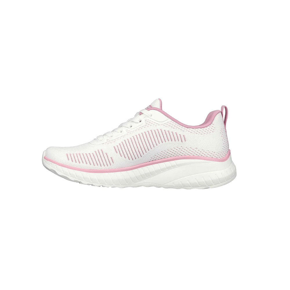 Tenis Mujer Skechers Bobs Squad - Blanco-Rosado
