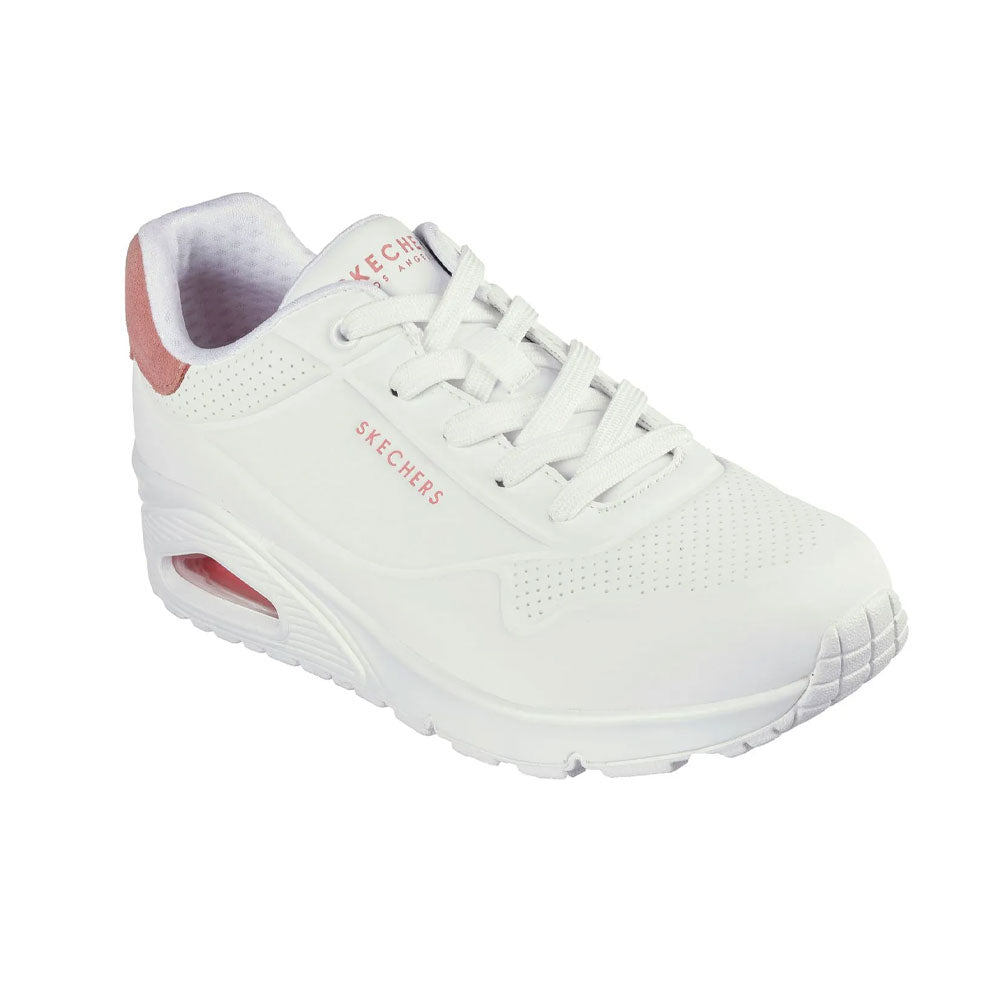 Tenis Mujer Skechers Uno Pop Back - Blanco-Rosado