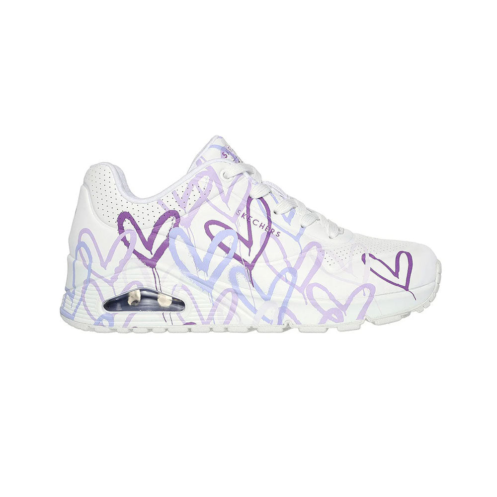 Tenis Mujer Skechers Uno Spread The Love - Blanco