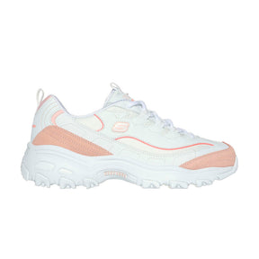 Tenis Mujer Skechers Dlites - Blanco-Rosado
