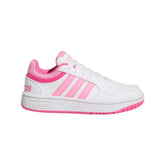 Tenis Adidas Niño Hoops 3.0 K Blanco Rosa