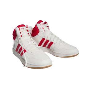Calzado Adidas Hombre Hoops 3.0 Mid Ig5569 Blanco Rojo