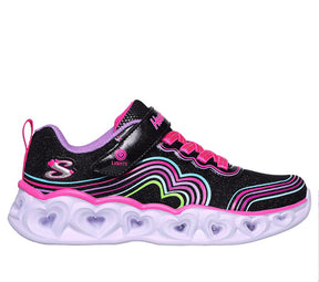 Tenis Niña Skechers Heart Lights - Negro