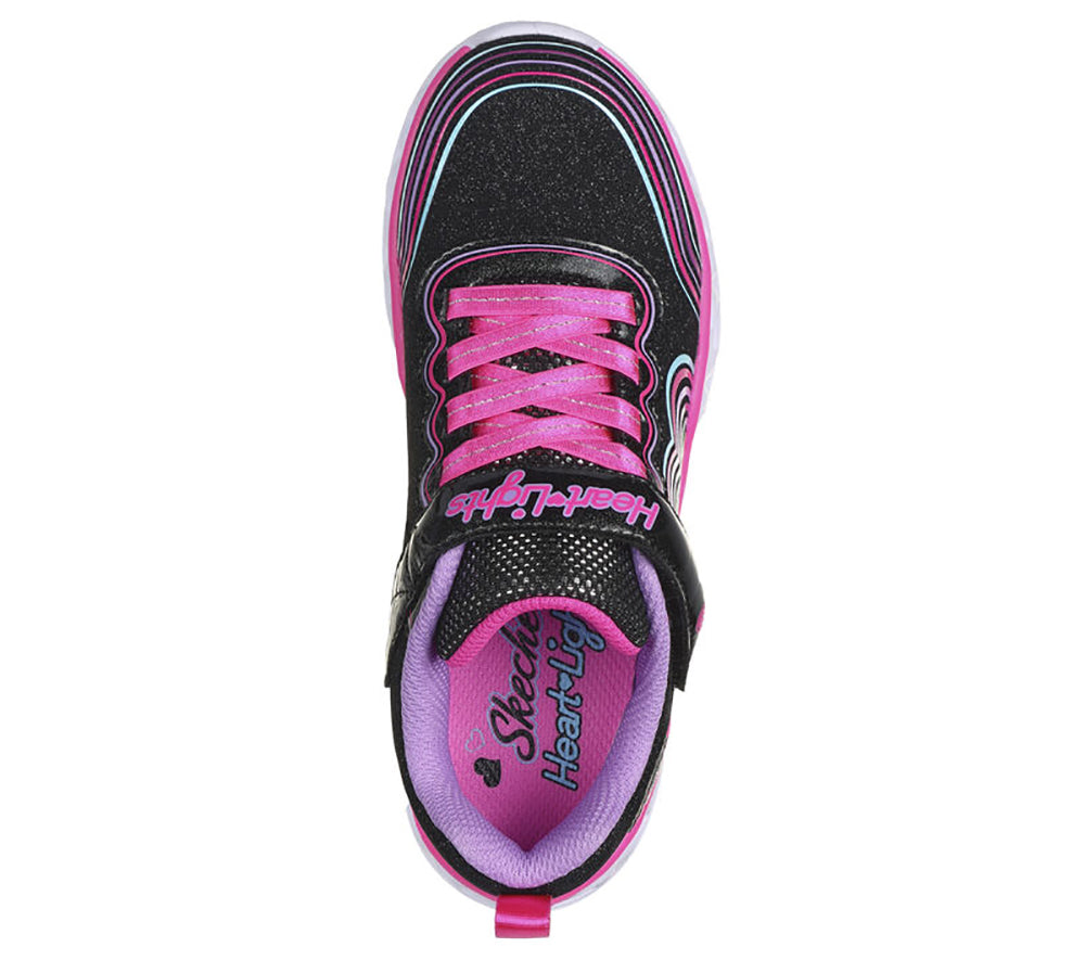 Tenis Niña Skechers Heart Lights - Negro