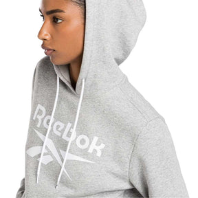 Sudadera Con Gorro Reebok para Mujer Identity Big Logo Fleece Hoodie Gris