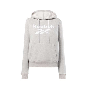 Sudadera Con Gorro Reebok para Mujer Identity Big Logo Fleece Hoodie Gris