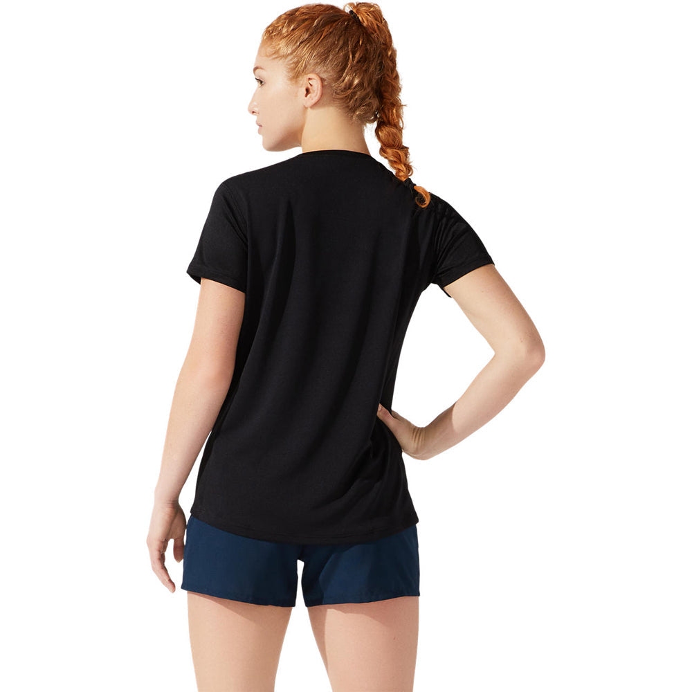 Playera Manga Corta Asics para Mujer Silver SS Top Negro