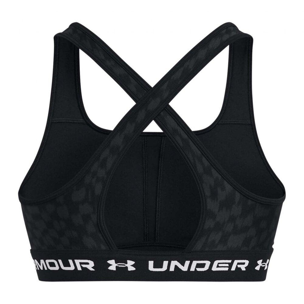 Bra Deportivo Under Armour para Mujer Crossback Mid Print Negro
