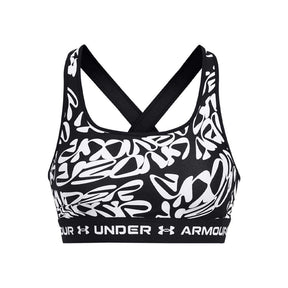 Bra Deportivo Medio Impacto Under Armour para Mujer Crossback Mid Print Negro