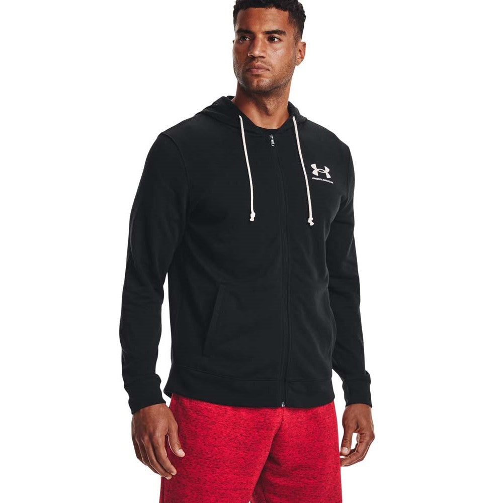 Sudadera con Gorro Under Armour para Hombre Rival Terry LC Fleece Negro