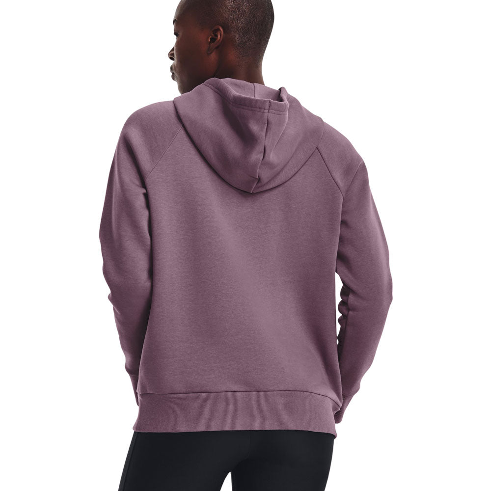 Sudadera con Gorro Under Armour para Mujer Rival Fleece Big Logo Hoodie Morado