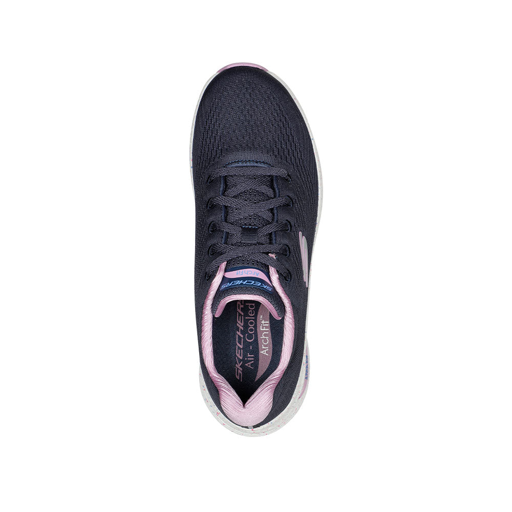 Tenis Mujer Skechers Arch Fit - Freckle Me - Azul-Rosado