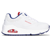Tenis Niño Skechers Uno Stand On Air - Blanco-Rojo