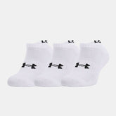 Calcetas Inivisibles Under Armour Unisex Core No Show 3 pack Blanco