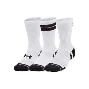 Calcetas Largas Under Armour Unisex Perfect Tech Nov 3 pack Crew Blanco