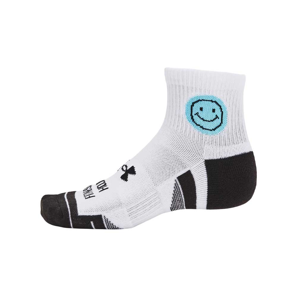 Calcetas Largas Under Armour Unisex Perf Tech Novelty 3 pack Quarter Blanco