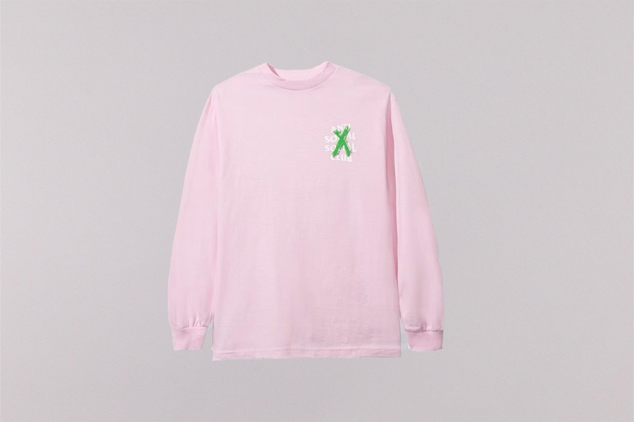 Anti Social Social Club Cancelled  Long-Sleeve Tee 'Pink'